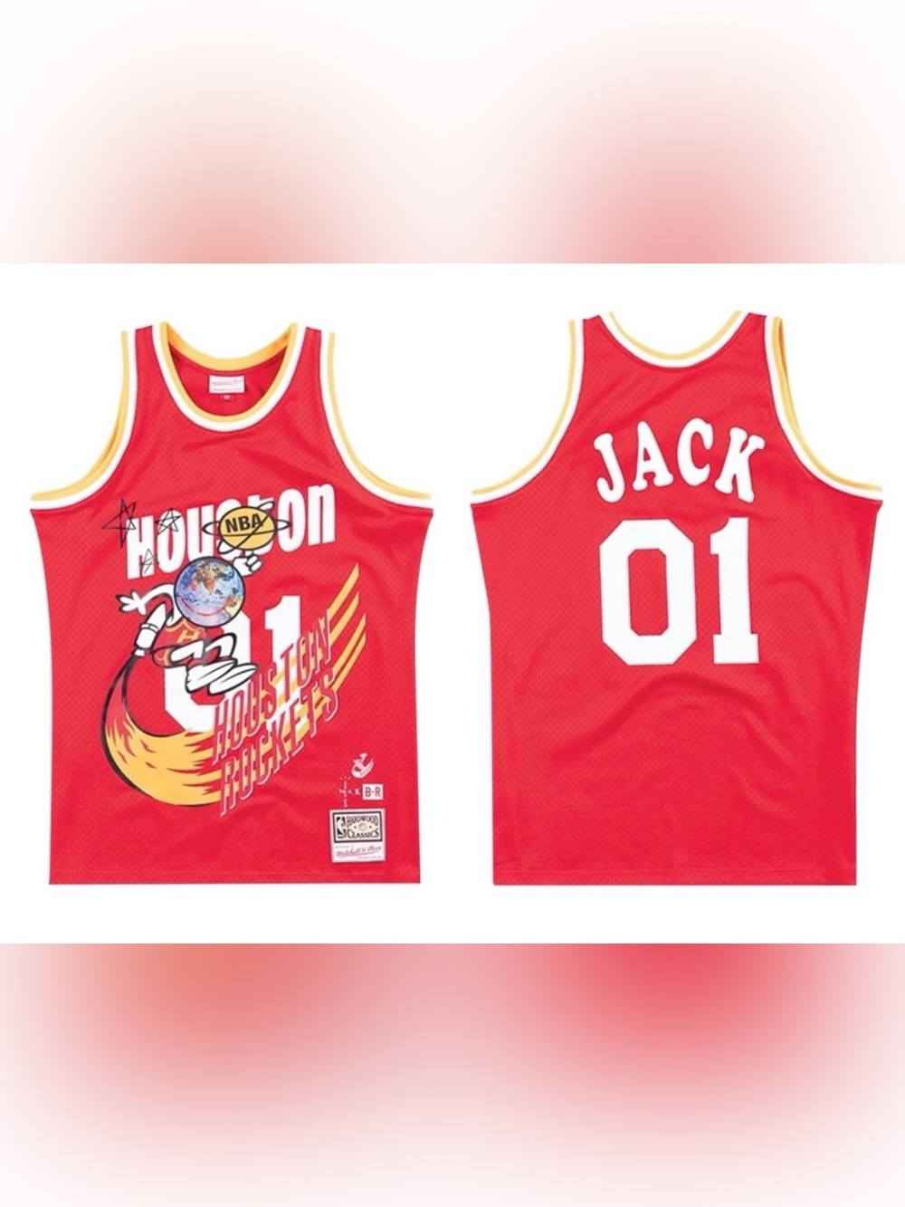 Cactus Jack By Travis Scott Mitchell Ness Astroworld Houston Rockets NBA Jersey